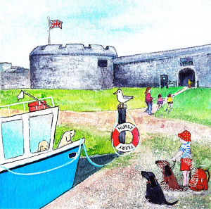 Rosie and Poppy visit Hurst Castle