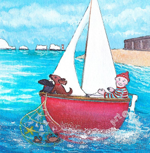 Rosie & Poppy sail around Hurst Castle II