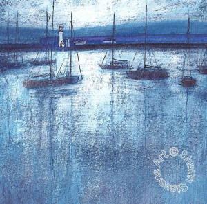 Moonlight between moorings